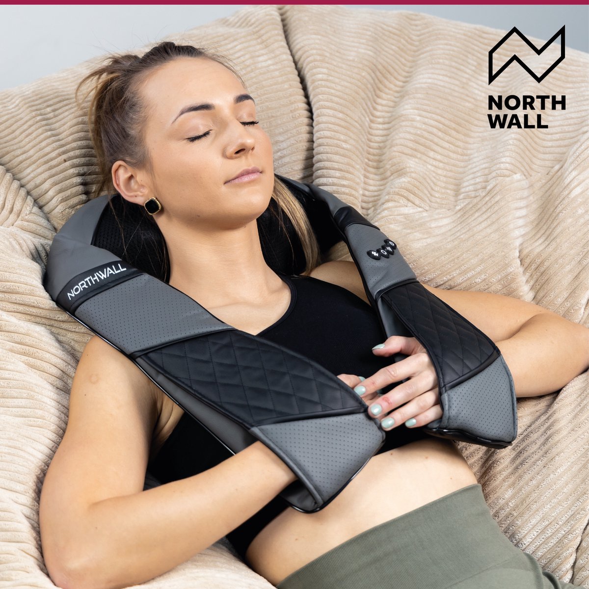 Nekmassage apparaat, infrarood shiatsu massagekussen - Northwalleu