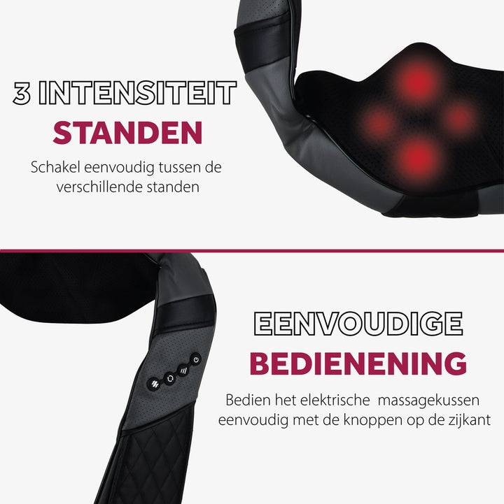 Nekmassage apparaat, infrarood shiatsu massagekussen - Northwalleu