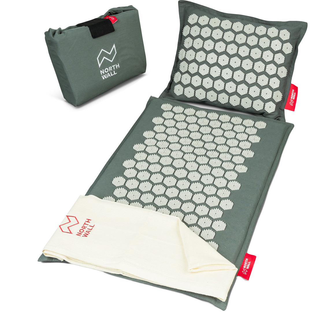 Spijkermat met spijkerkussen grijs