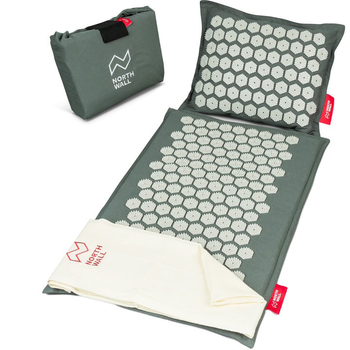 Spijkermat met spijkerkussen grijs