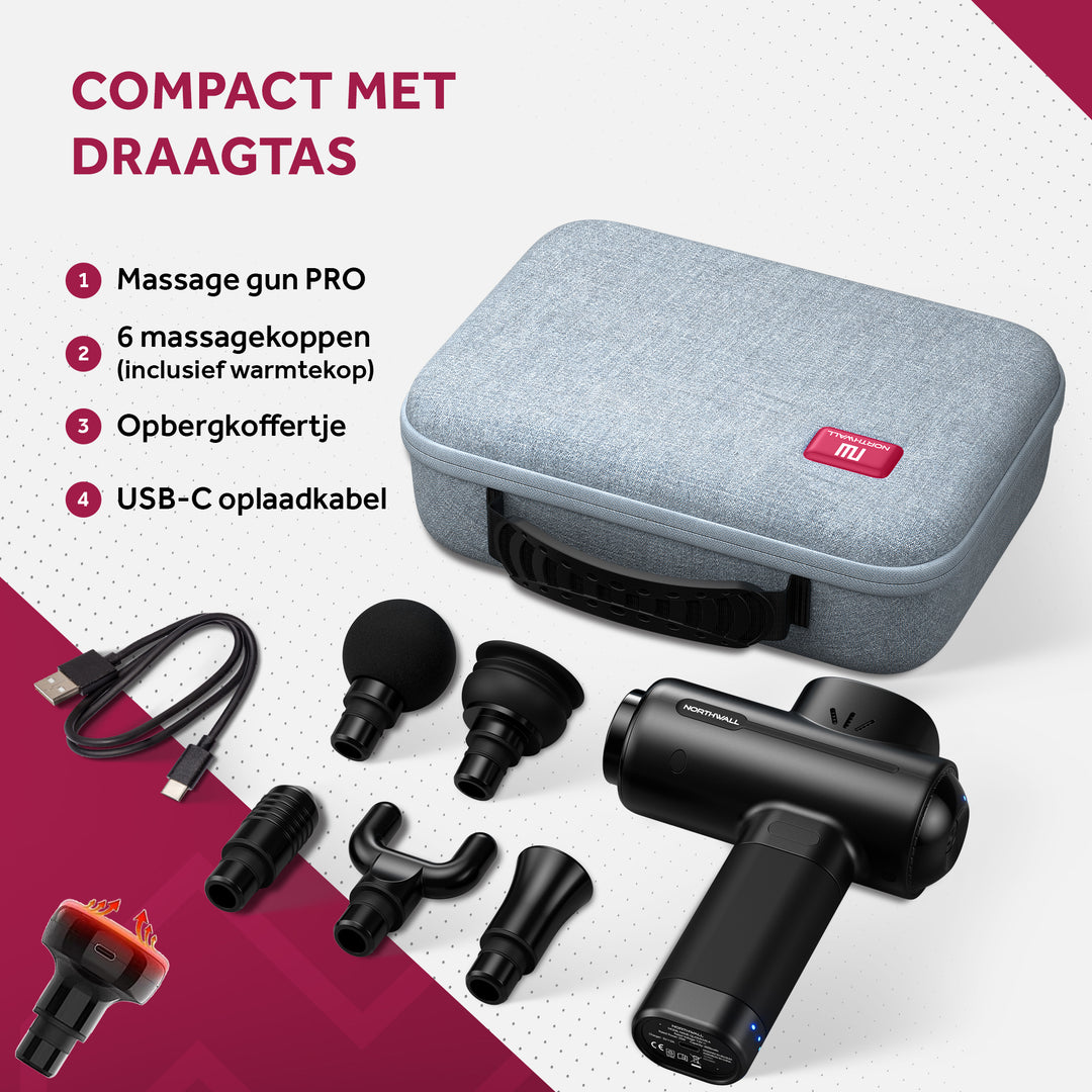 Northgun PRO inclusief Warmte Massagekop - Northwalleu