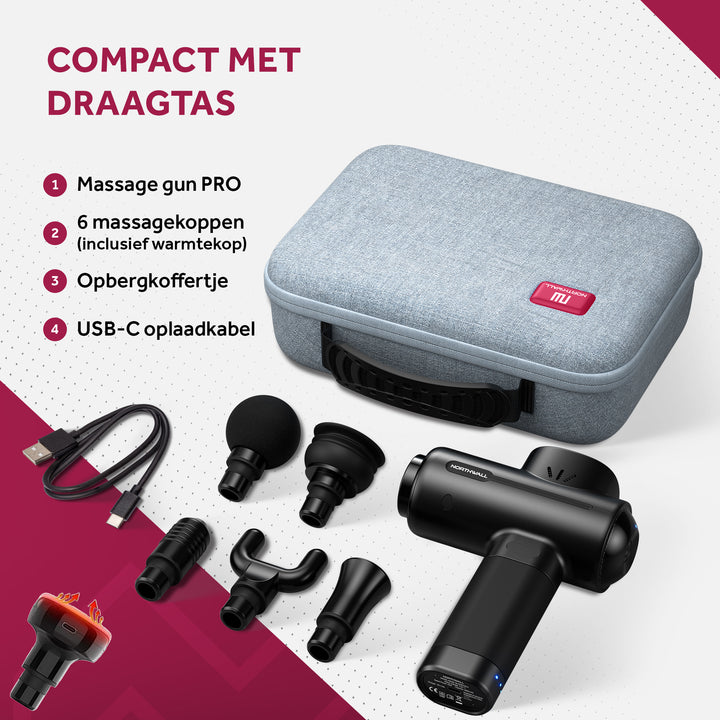 Northgun PRO inclusief Warmte Massagekop - Northwalleu