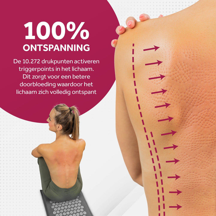 Northwall grijze spijkermat afdruk spijkers op de huid