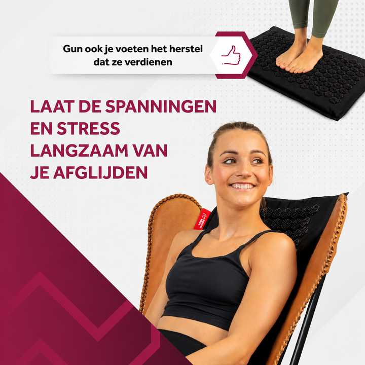 Northwall spijkermat &amp; kussen - Zwart