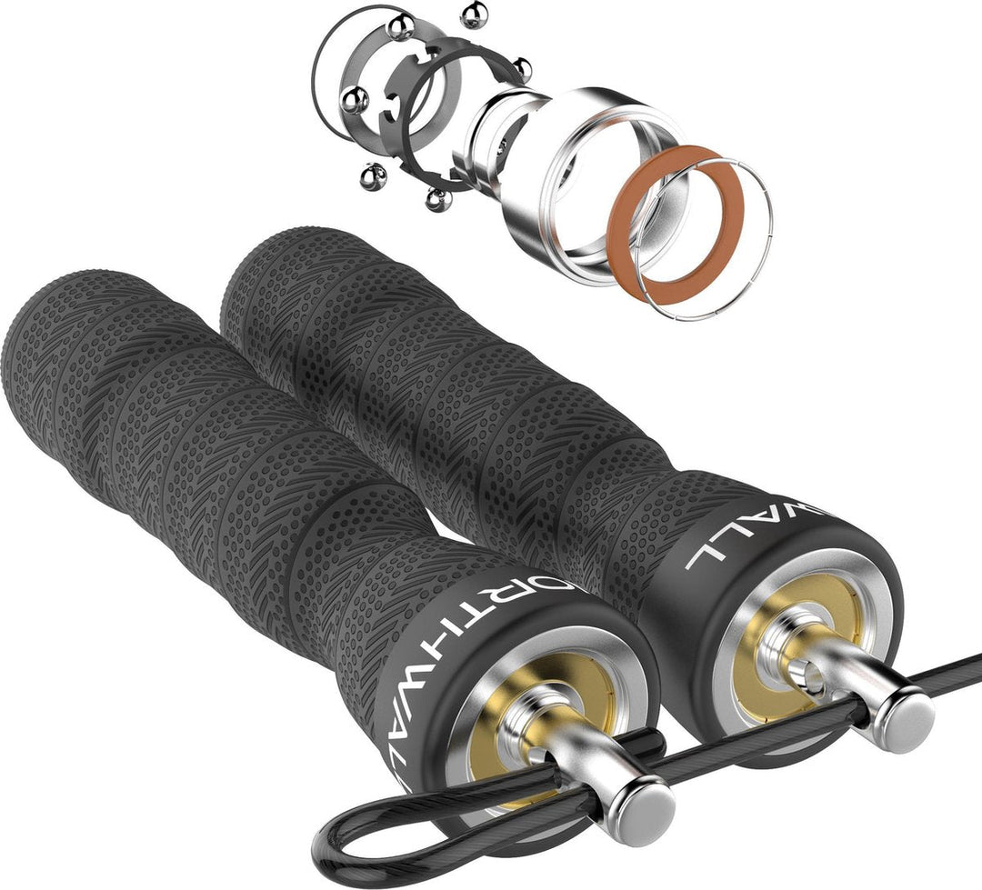 Springtouw - Professioneel Crossfit & Fitness Speed Rope - Jump Rope - Zwart - Northwalleu